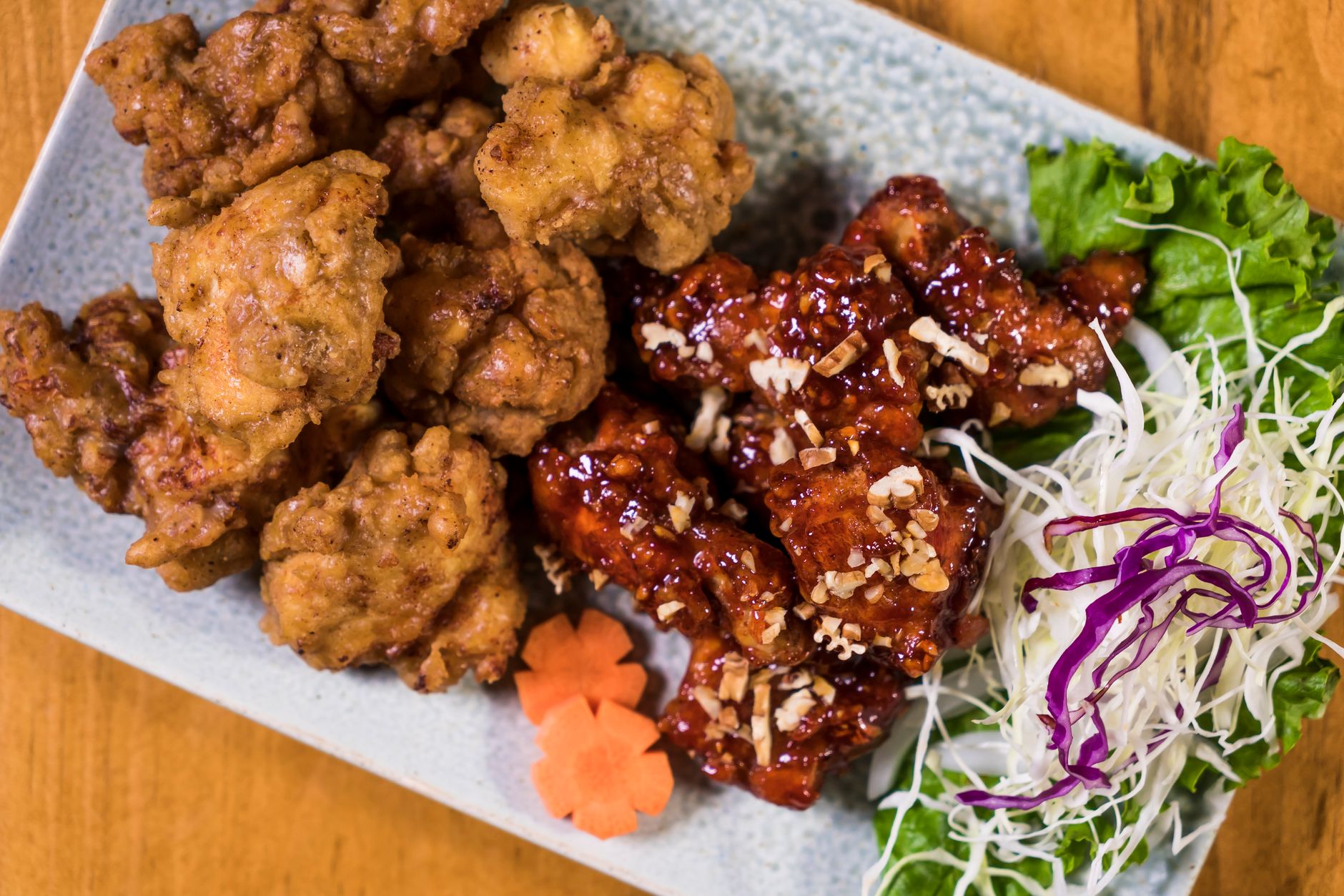 Soy Garlic Crispy Chicken with Slaw