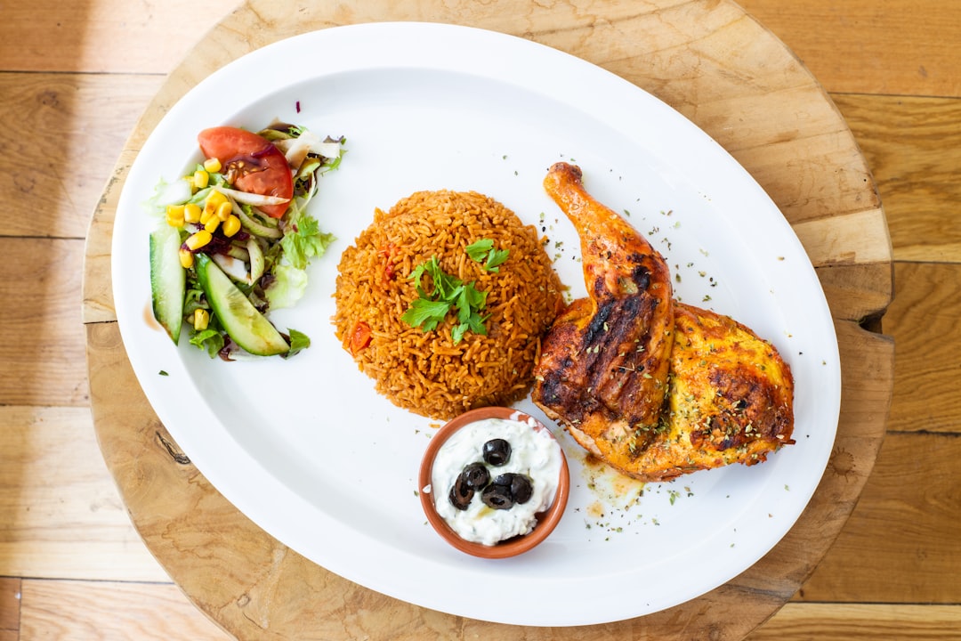 25-Min Spiced Chicken & Rice with Salad