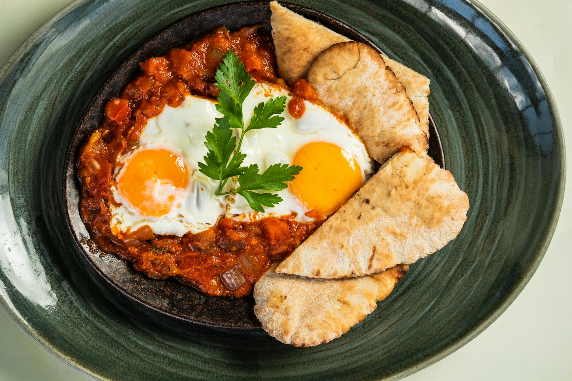20-Min Spiced Lamb Kefta with Eggs & Pita