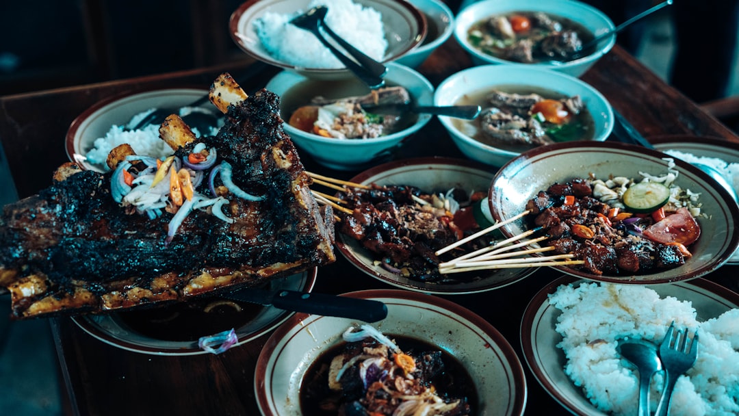 Spicy Lombok Chicken Satay with Rice & Greens