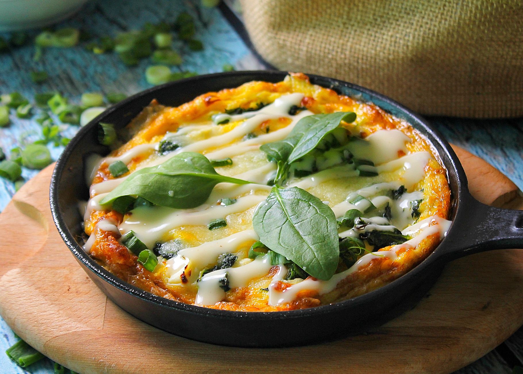 Spinach, Mushroom & Cheese Frittata
