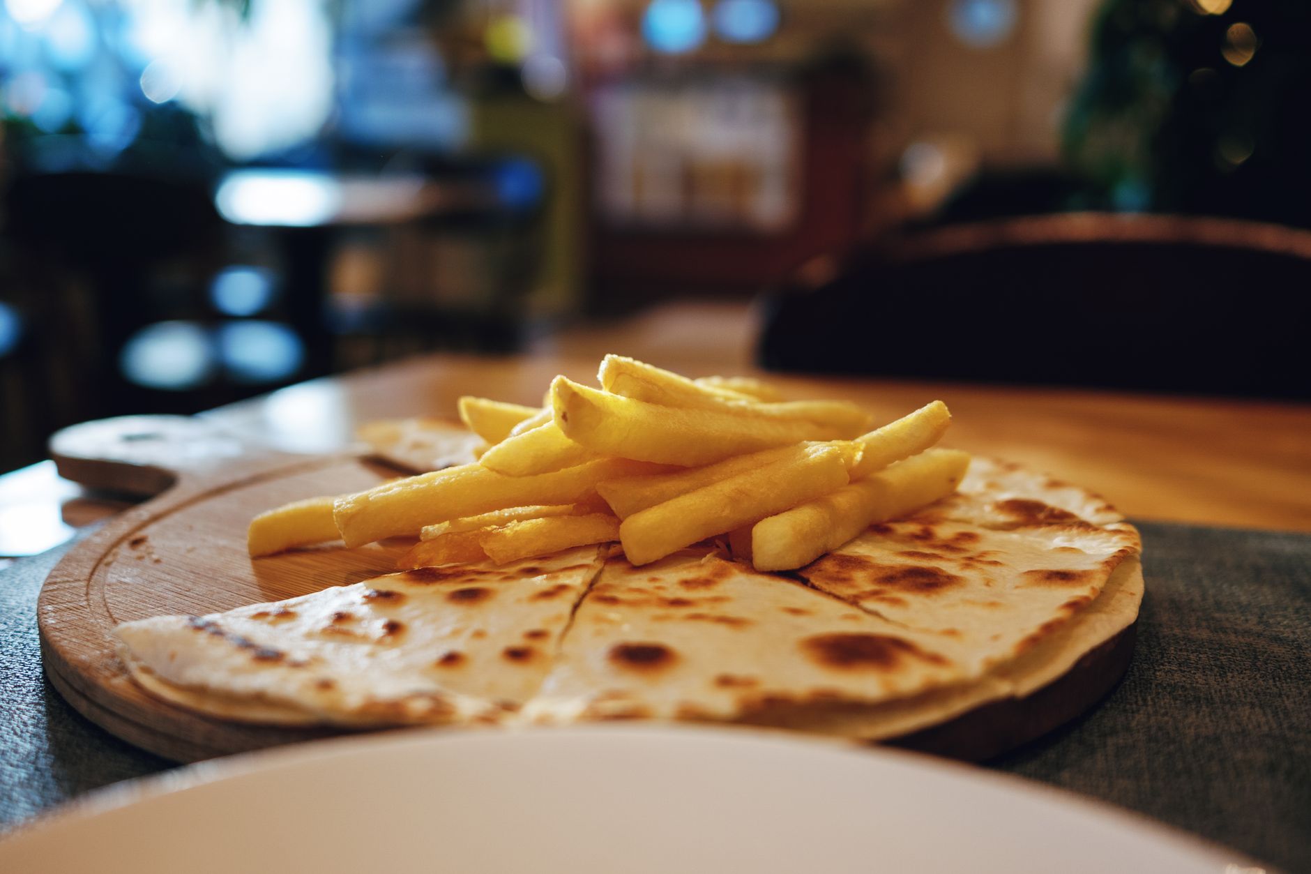 Crispy Squash Blossom Quesadilla & Fries