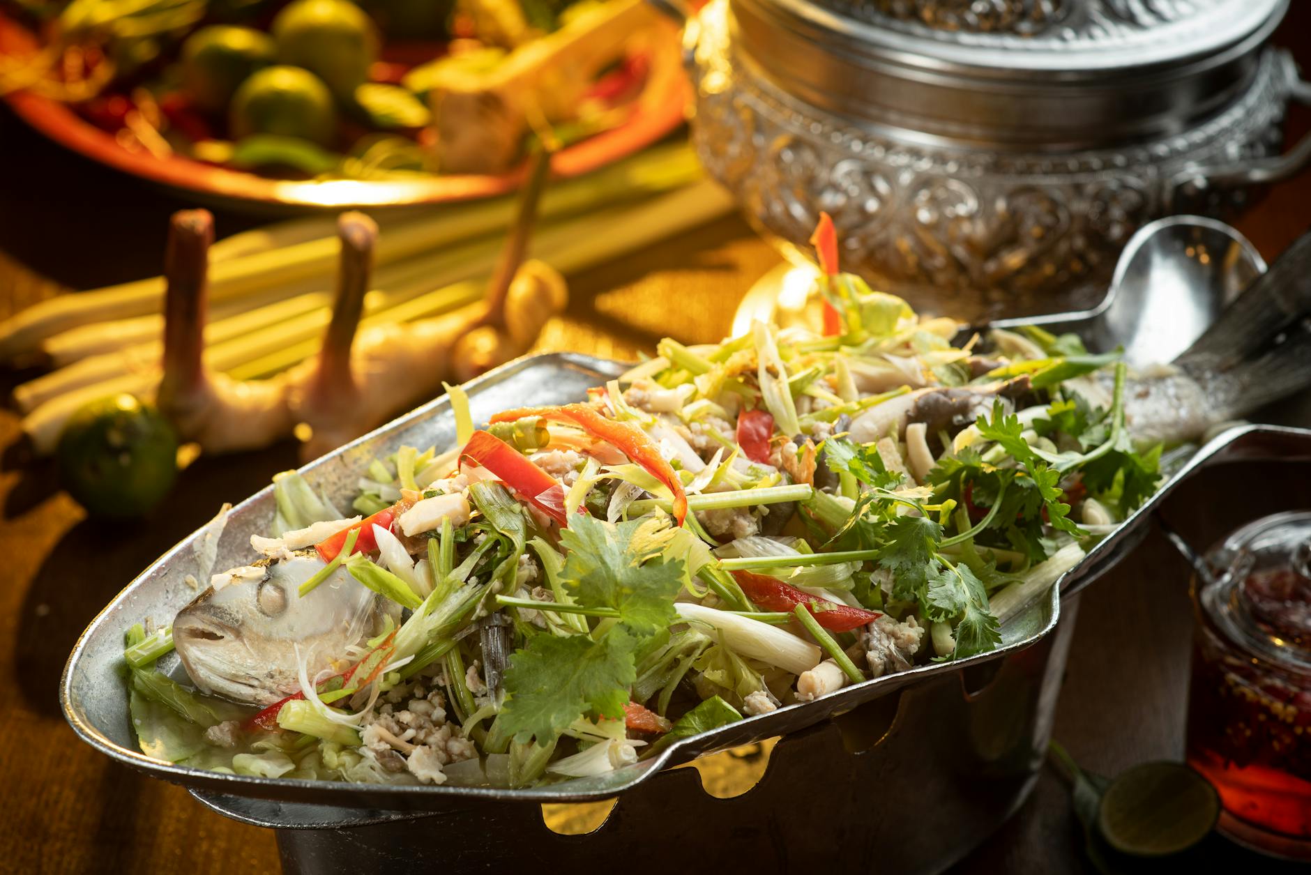 Steamed Fish with Lime and Chili