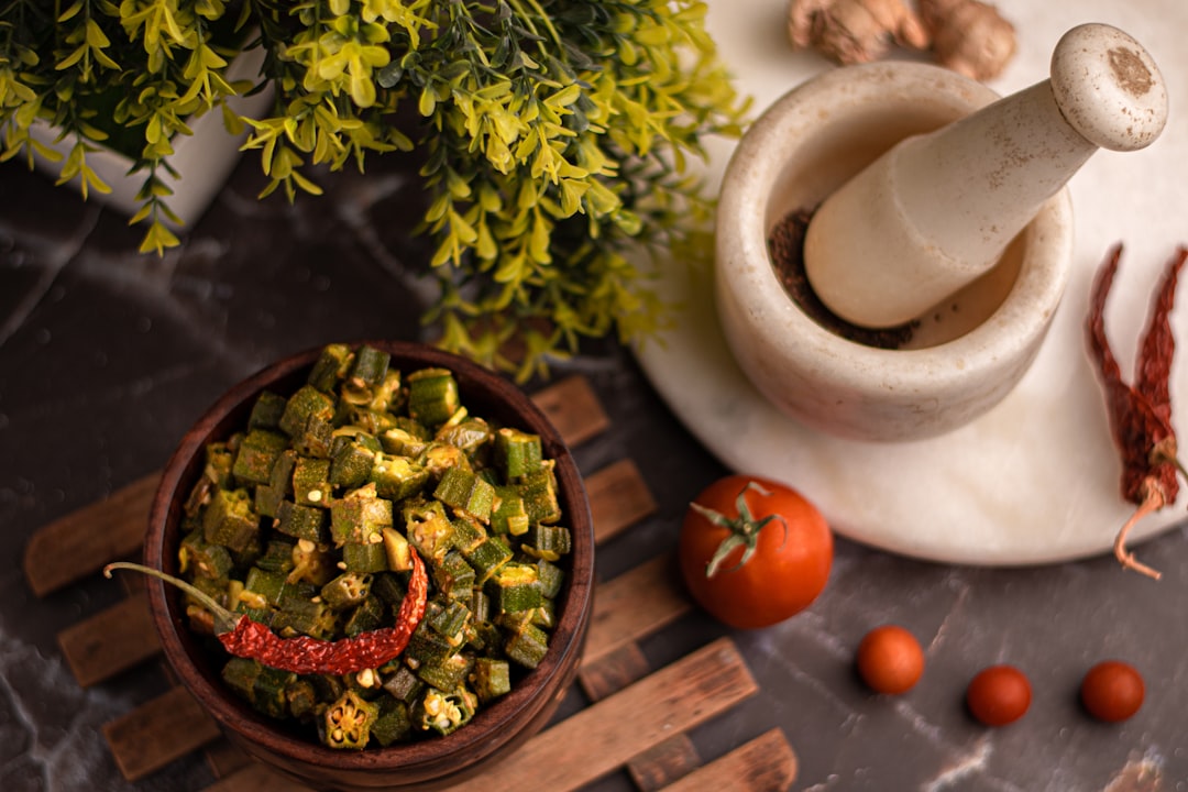 Stewed Okra with Tomato & Chili