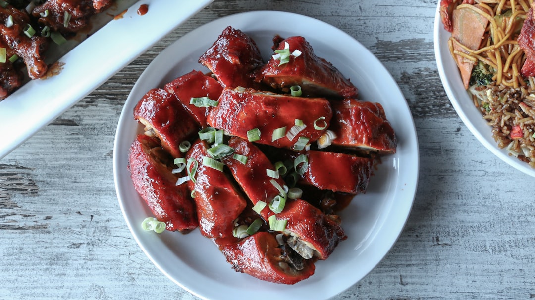 Sticky Hoisin Pork Ribs with Chow Mein & Fried Rice
