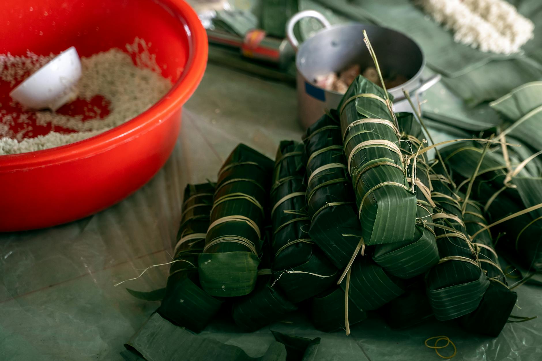 Sticky Rice in Banana Leaf