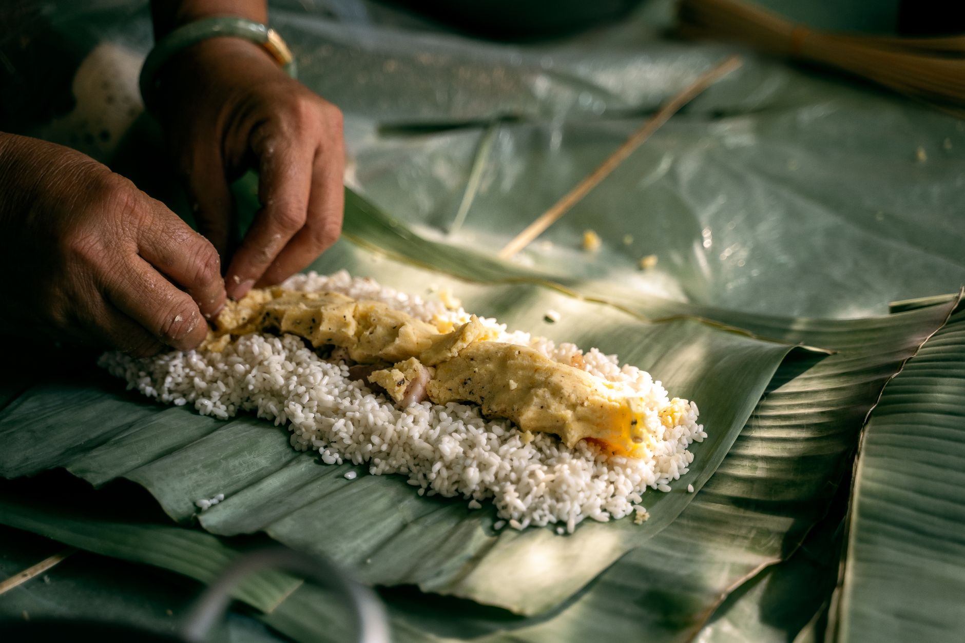 Sticky Rice in Banana Leaves