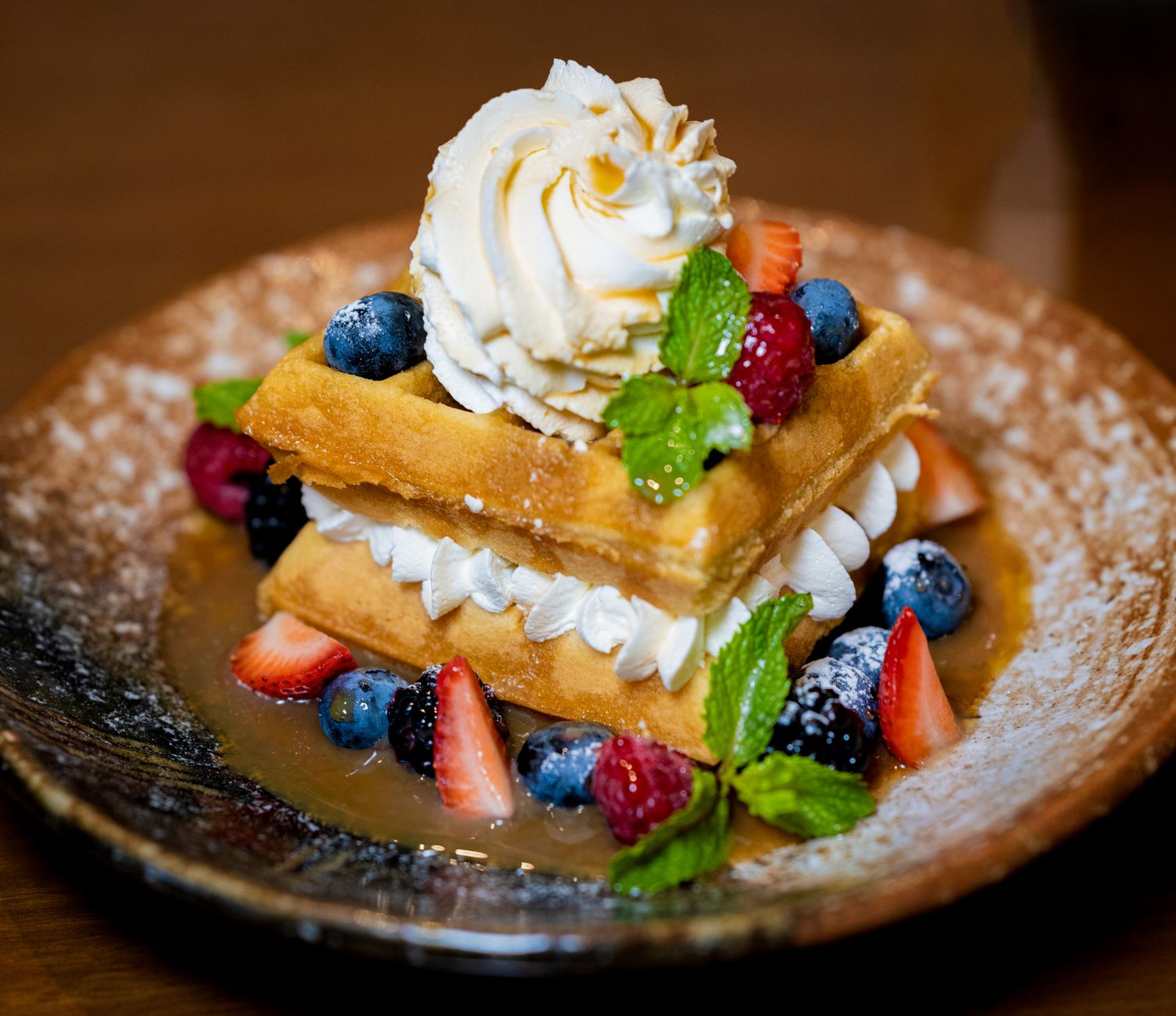 Strawberry Shortcake Waffles