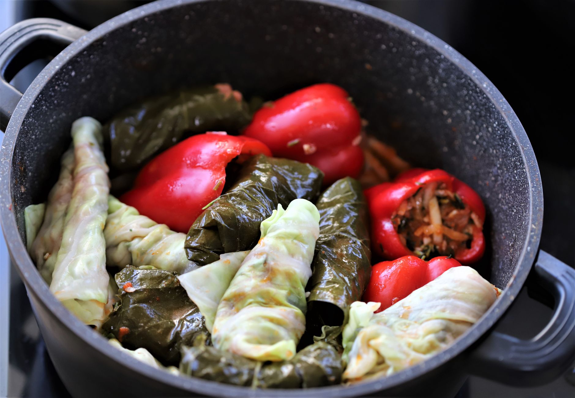 20-Min Stuffed Cabbage Rolls with Tomato Sauce