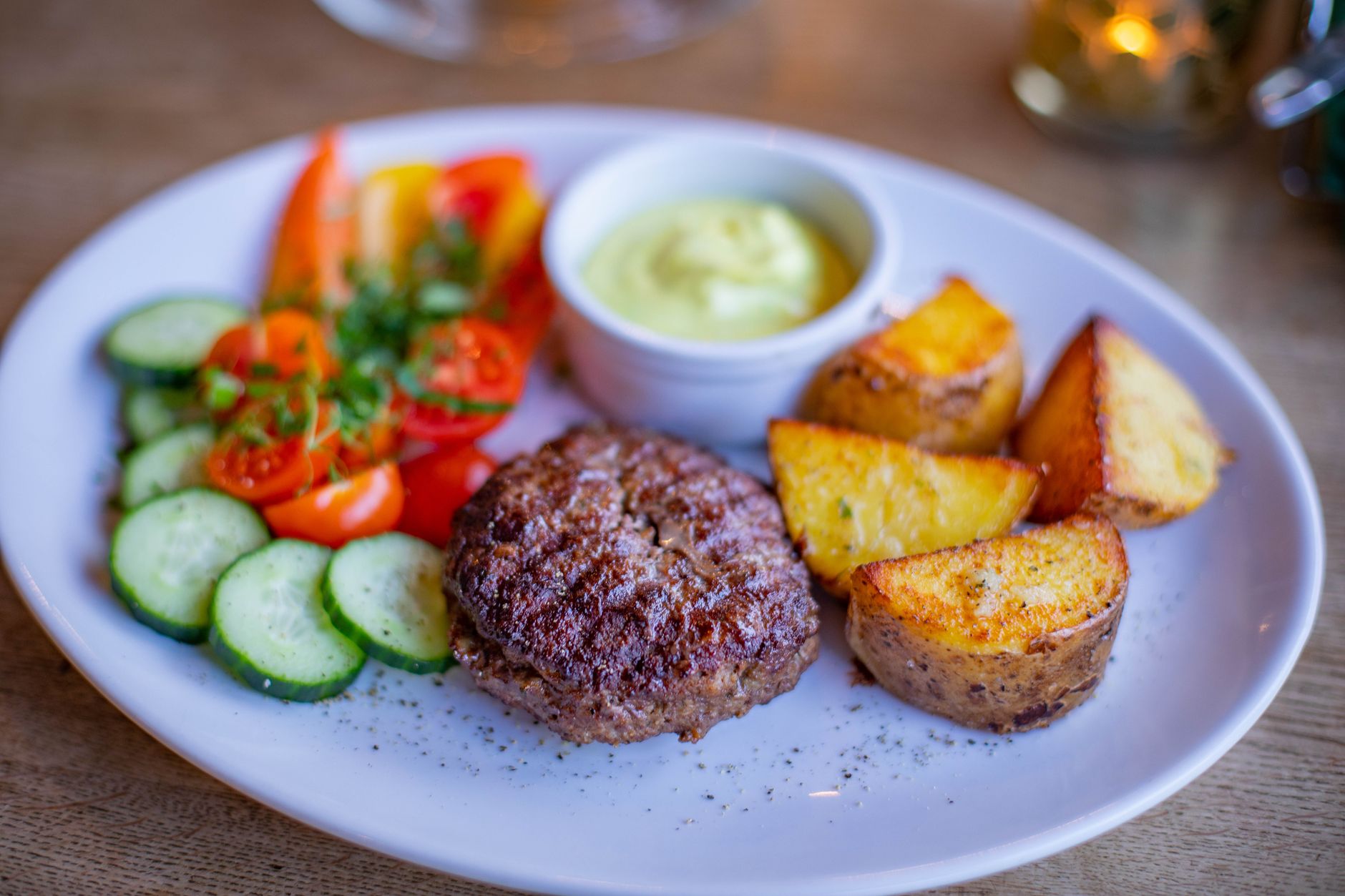 Swedish Beef Wallenbergare with Roasted Veg