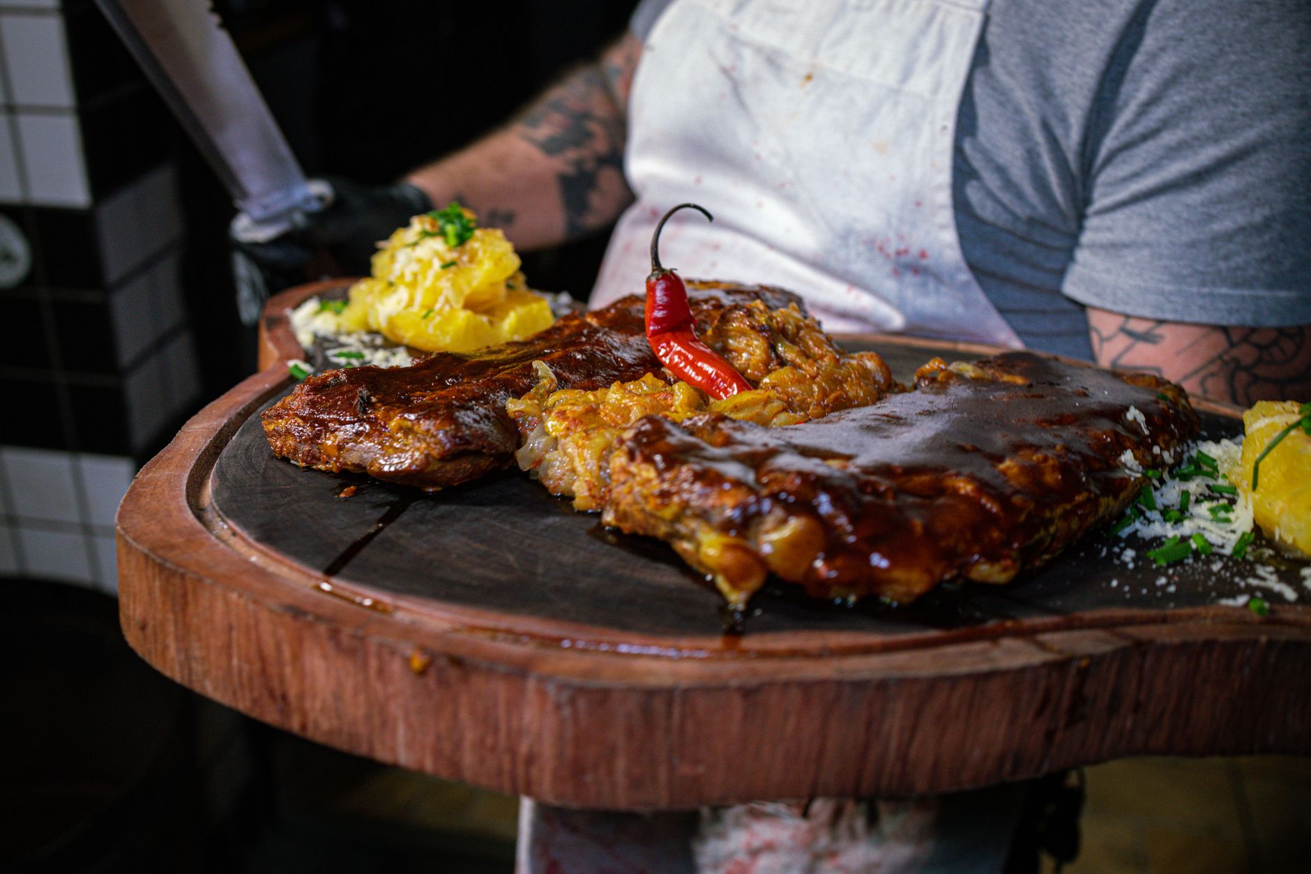 Sweet Charred Pork Ribs with Pineapple Salsa