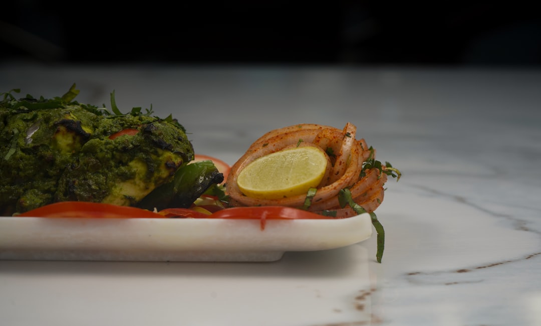 Charred Tandoori Pomfret with Green Chutney