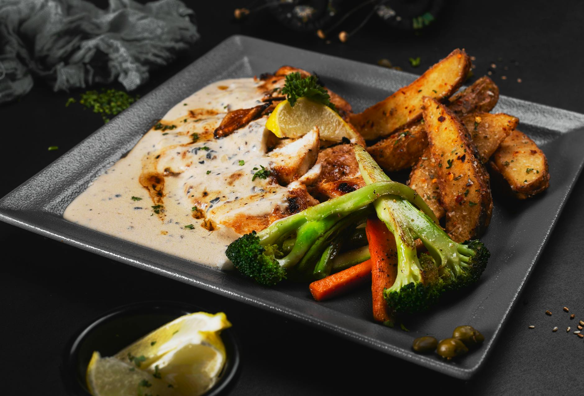 20-Min Tarragon Chicken with Roasted Veggies
