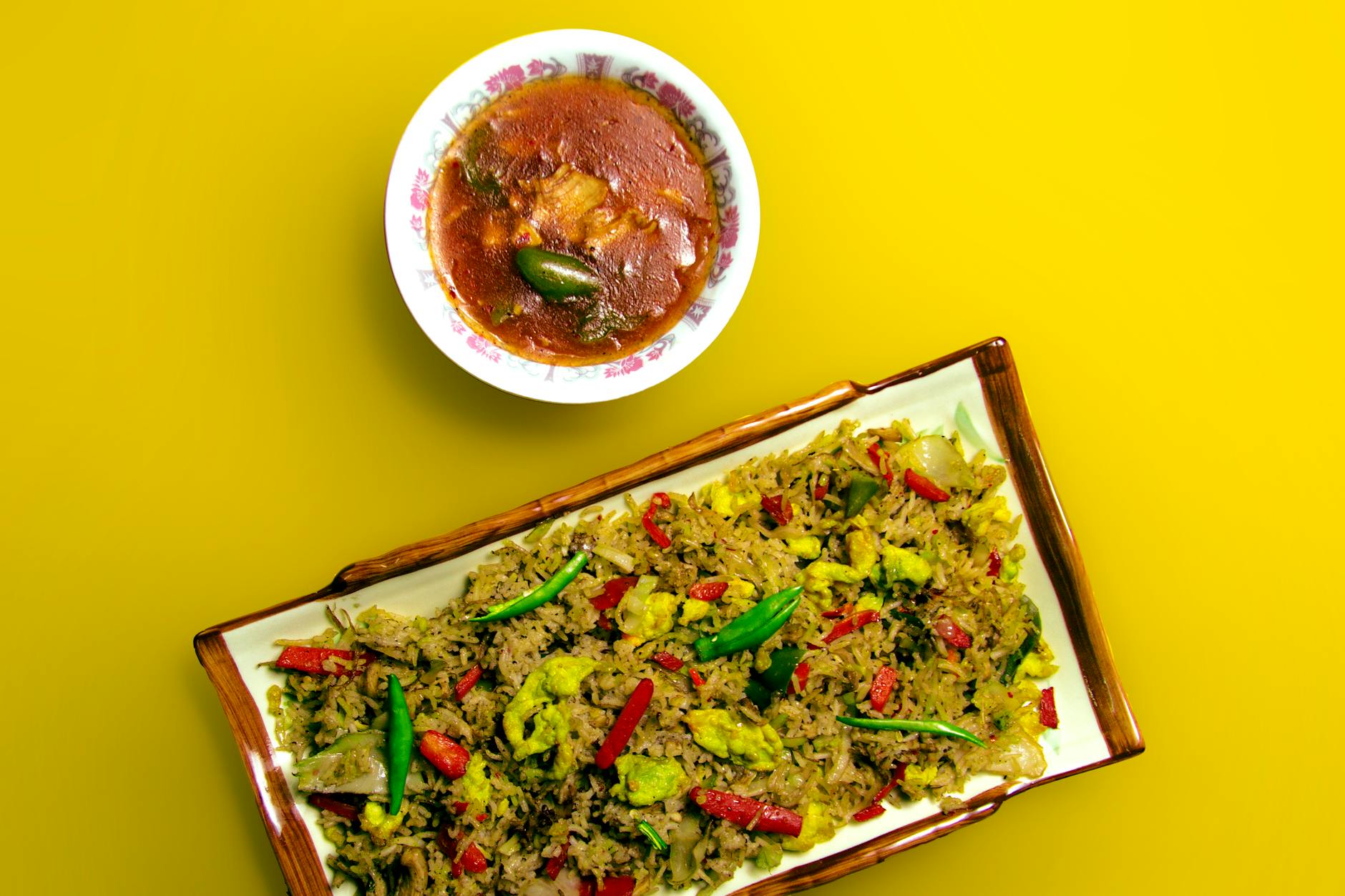 Thai Curry Fried Rice with Broth