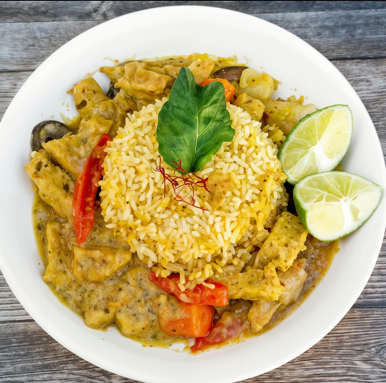 Thai Curry Paste Fried Rice with Lime