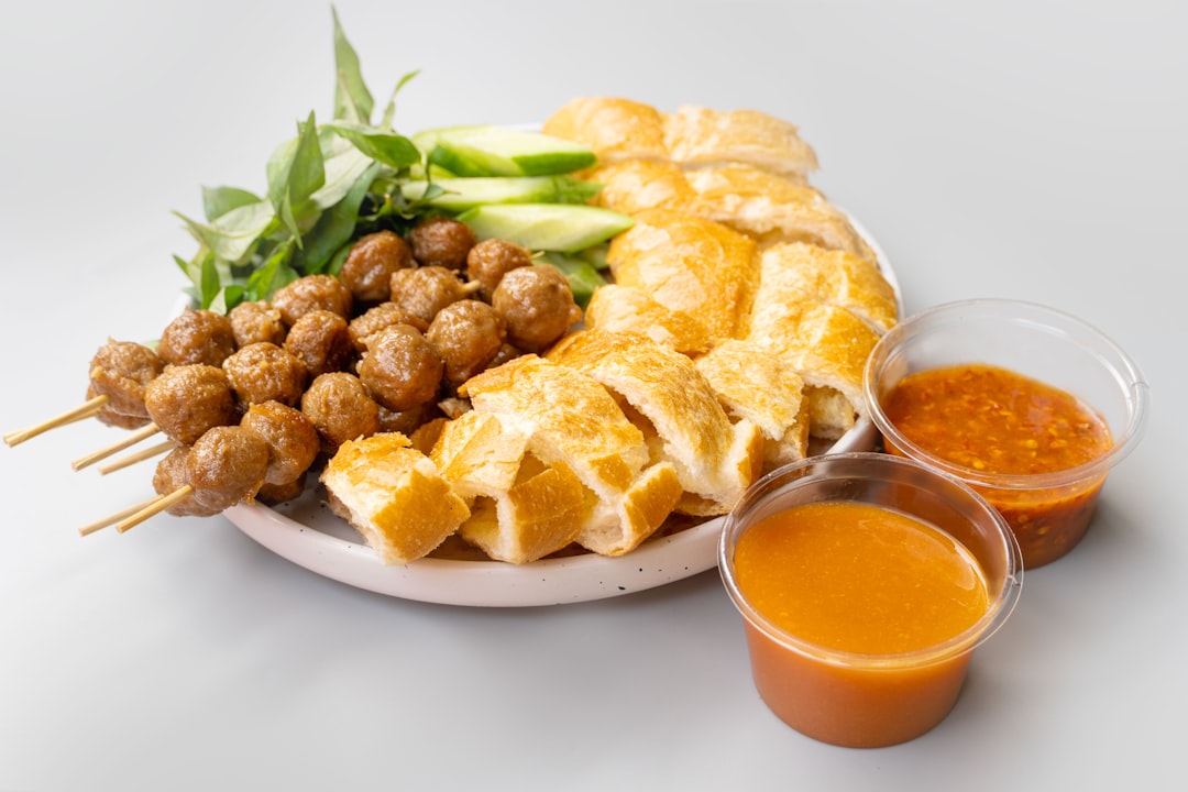 Thai Grilled Meatball Skewers with Quick Dip