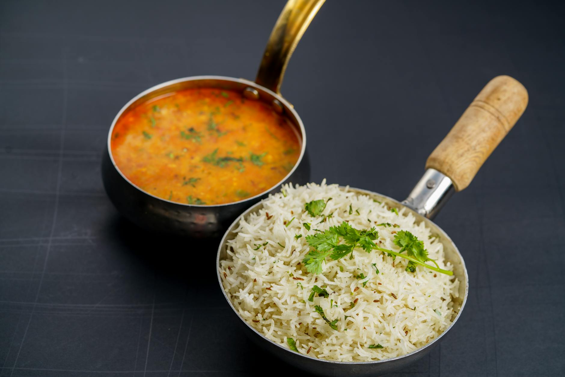 Tomato Tadka Dal with Jeera Rice