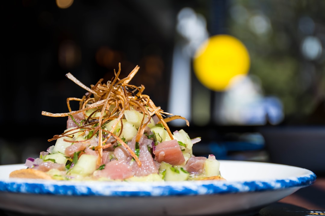 Tuna Ceviche Tostadas with Crispy Leeks