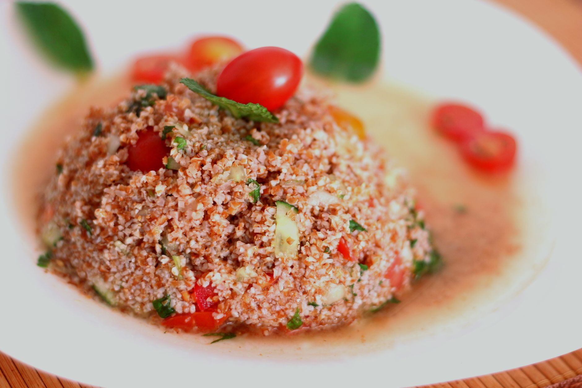 Turkish Bulgur Salad with Pomegranate & Mint
