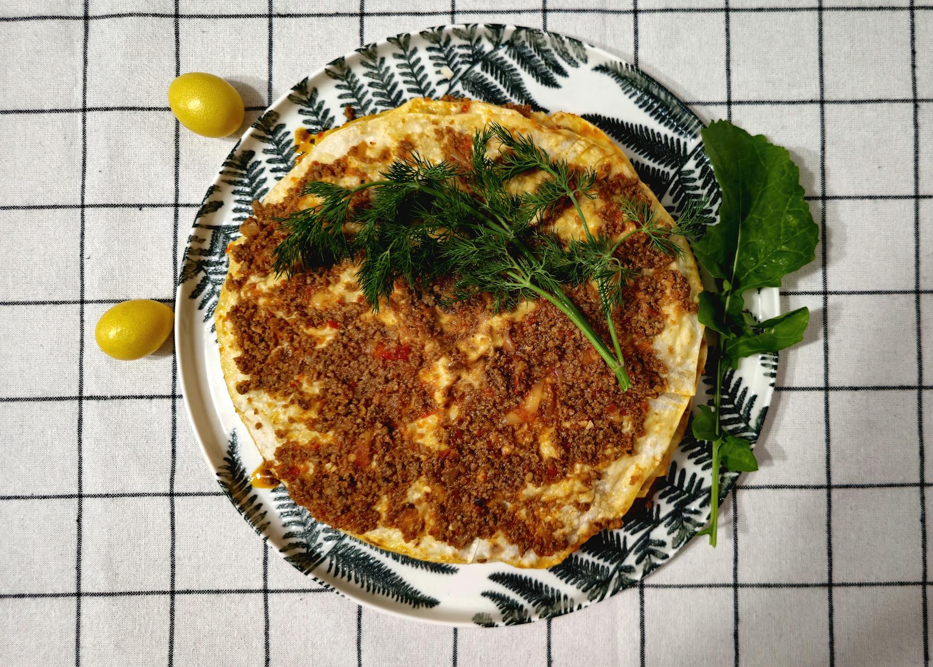Turkish Lahmacun with Lemon & Arugula