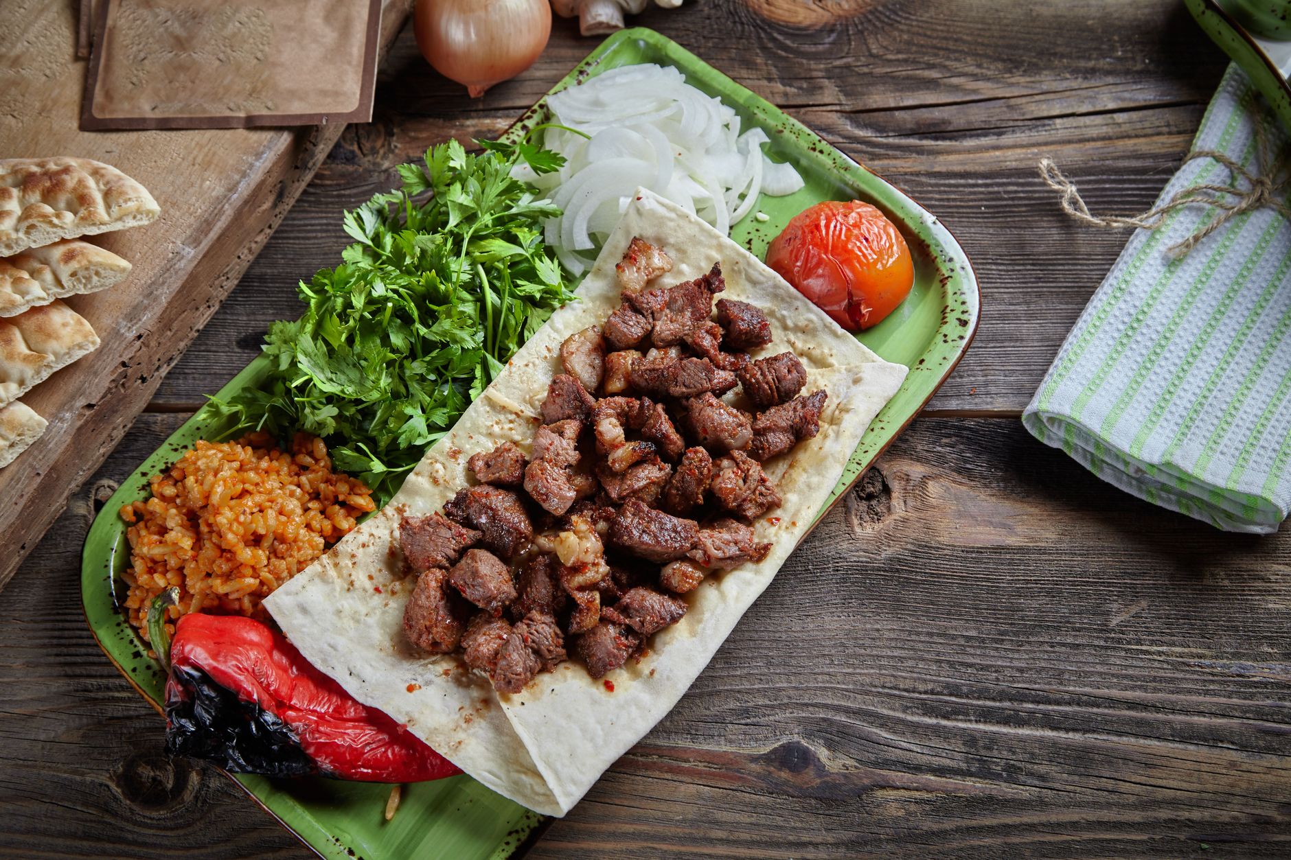 Turkish Lamb Kebab Platter