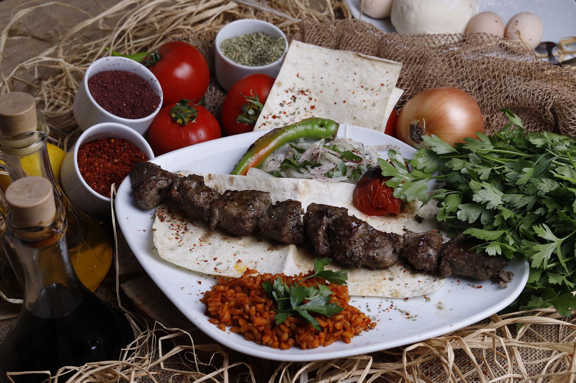 Turkish Urfa Lamb Kebab Plate