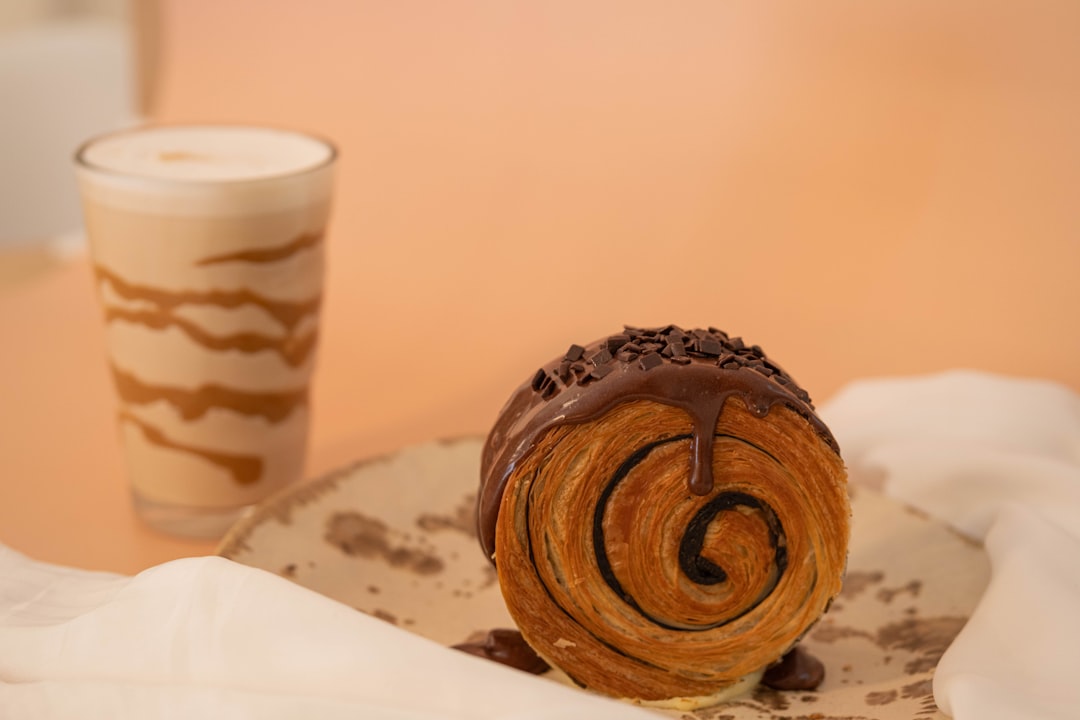 Warm Pain au Chocolat with Coffee