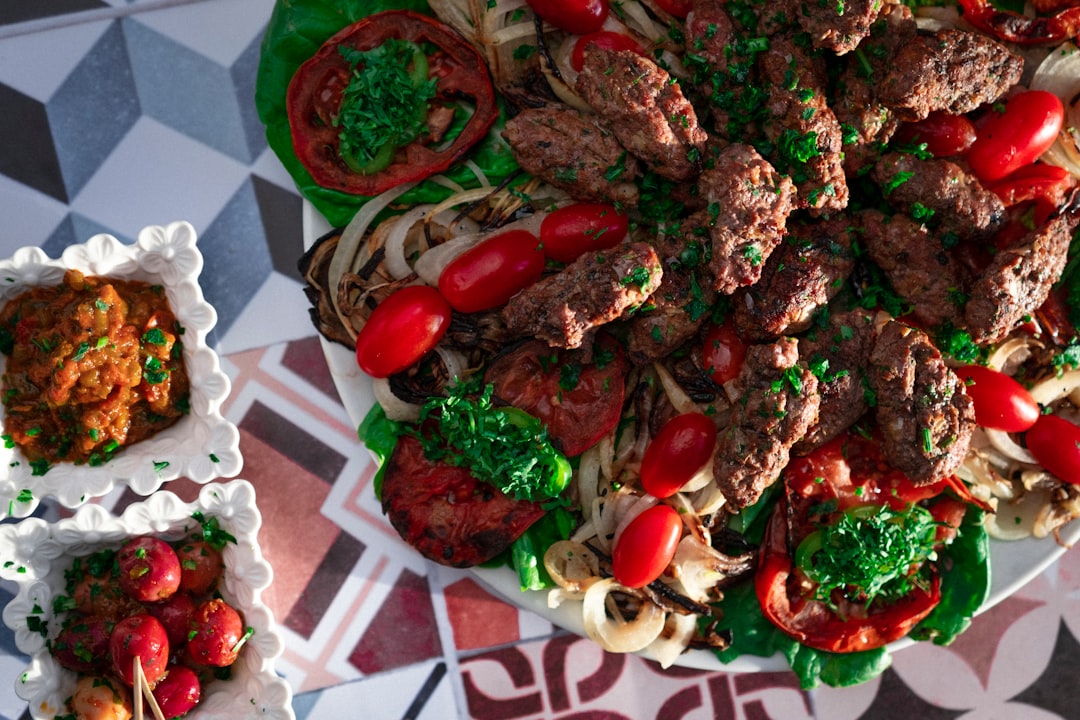 West African Suya Beef Platter