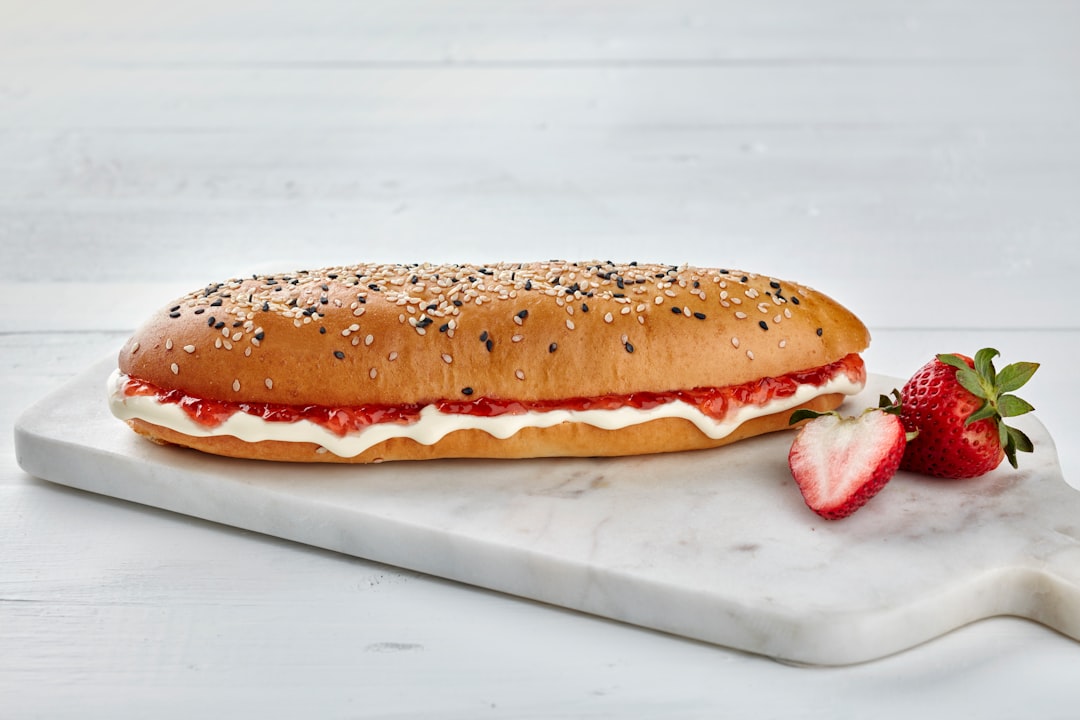 Yogurt Bagel with Jam & Honey