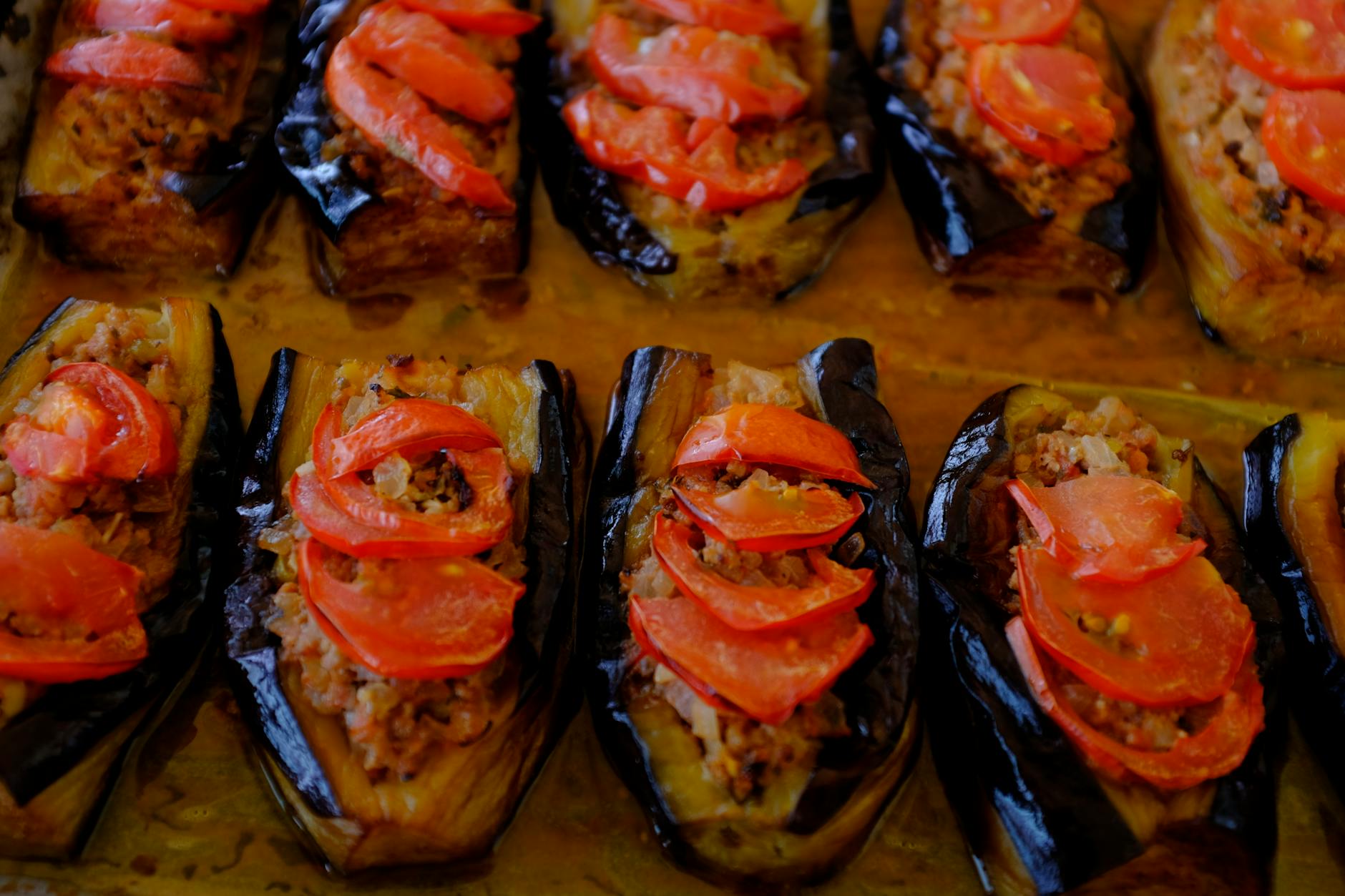Za'atar Stuffed Eggplant