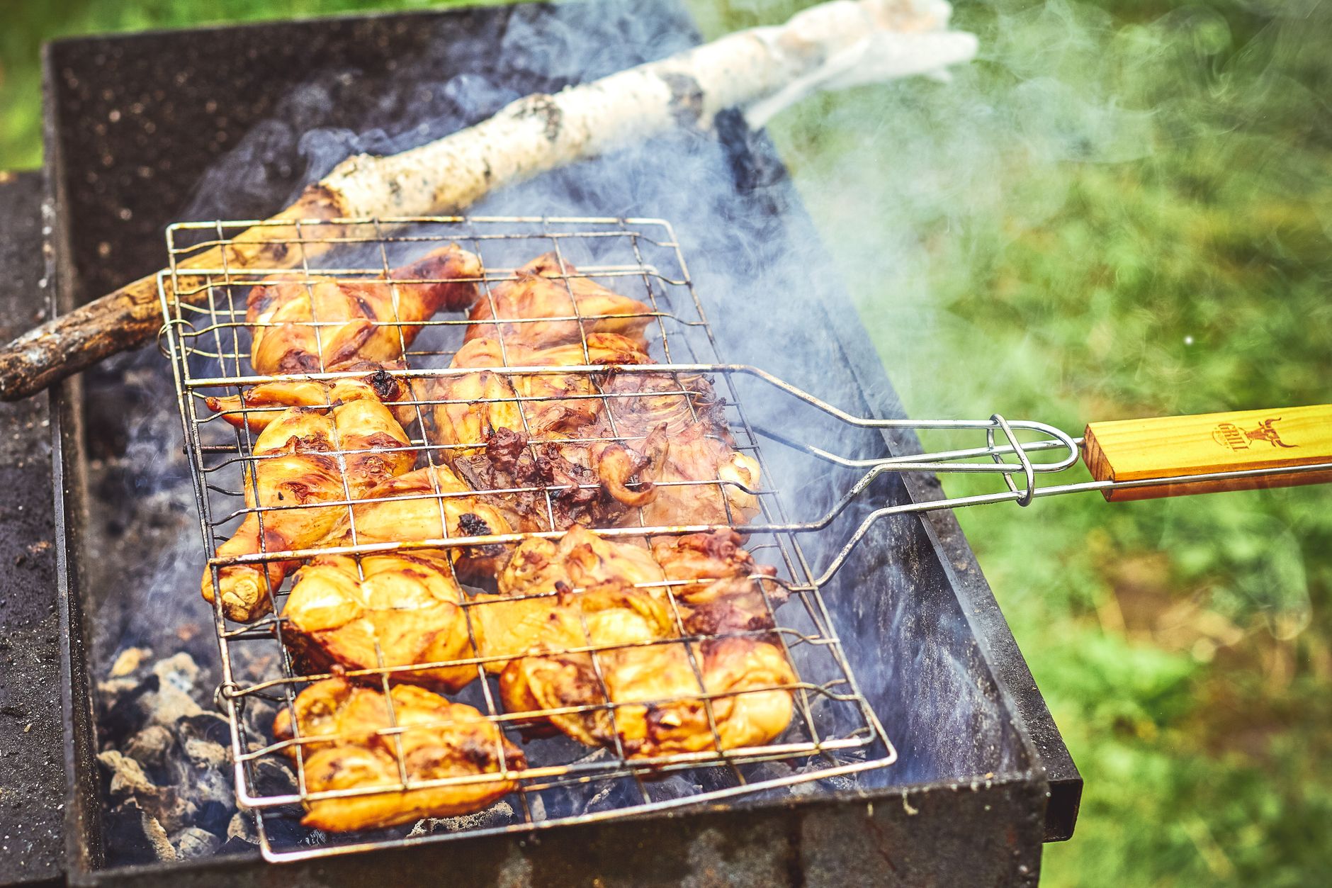 Maple Mustard Grilled Chicken Thighs