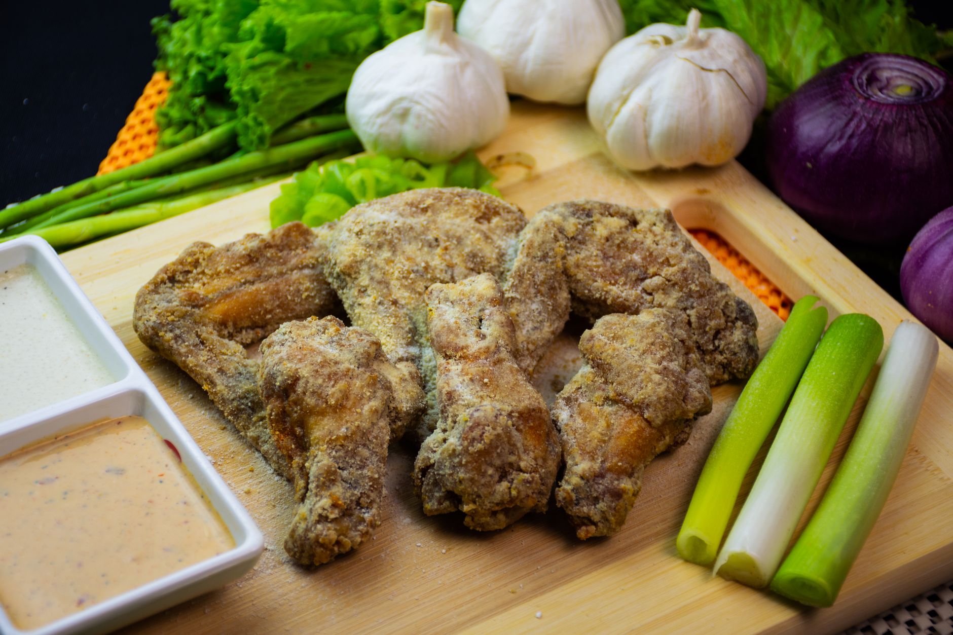 Honey Garlic Air Fryer Wings