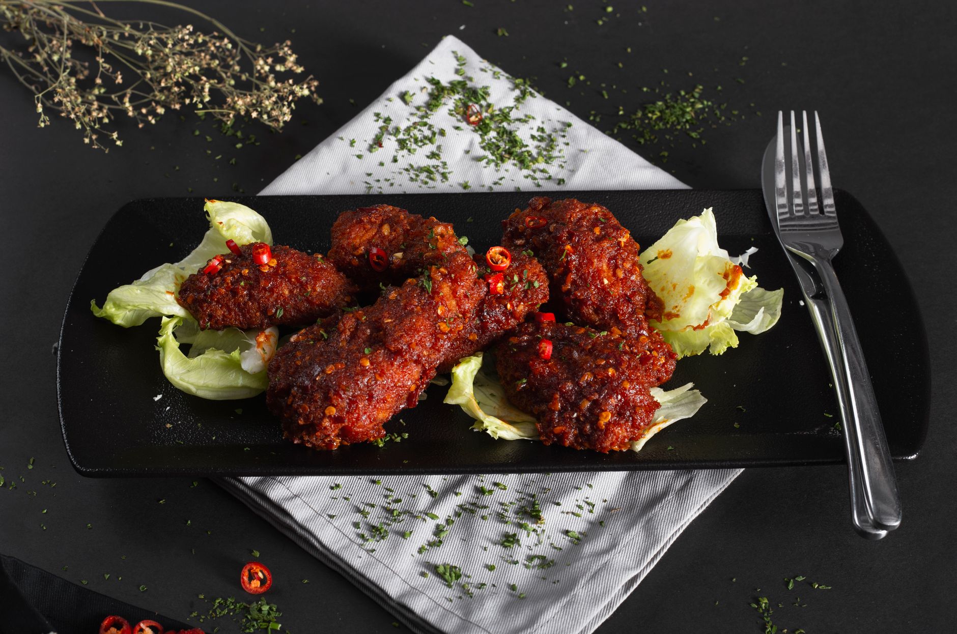 Air Fryer Sweet Chili Wings with Lime