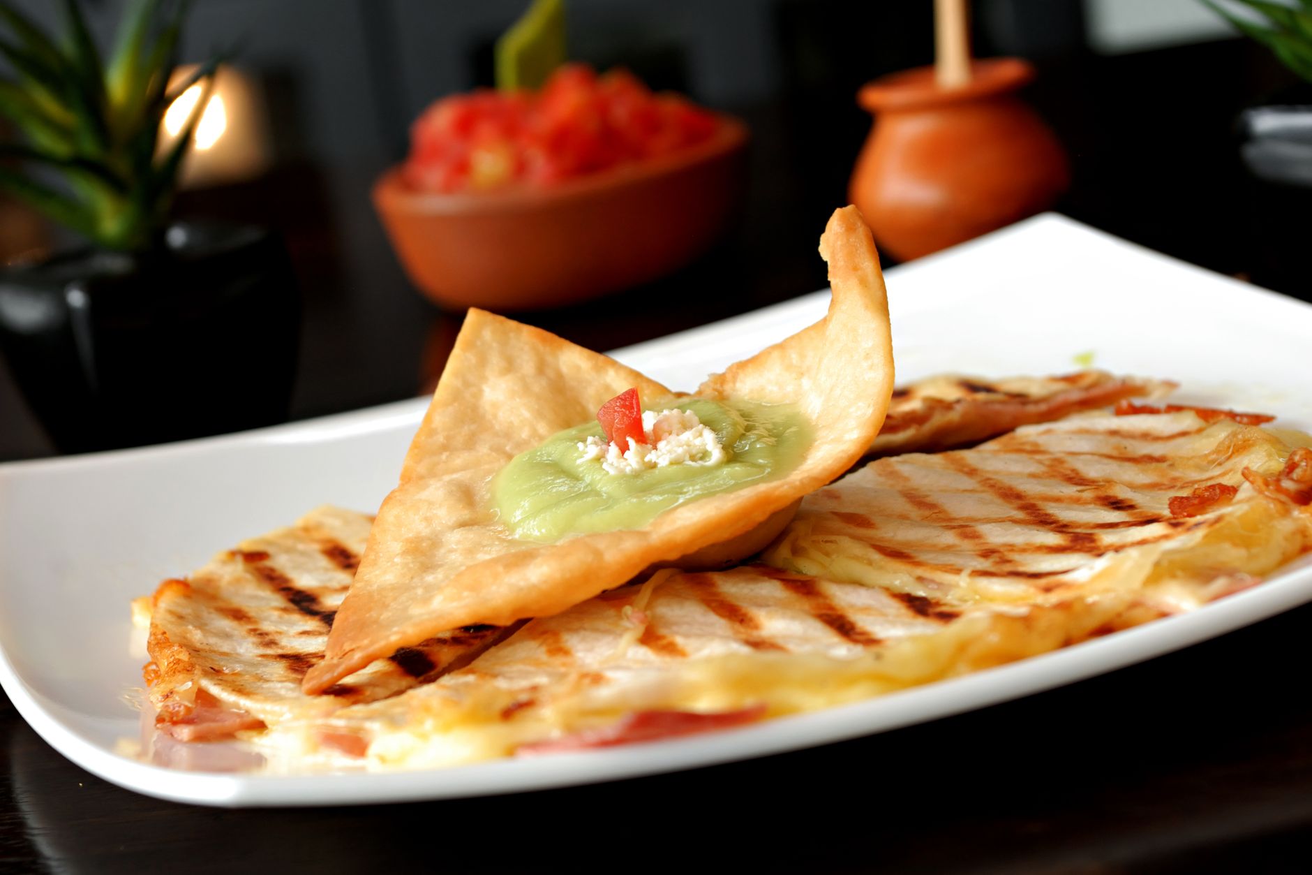 Crispy Corn & Cheddar Quesadilla
