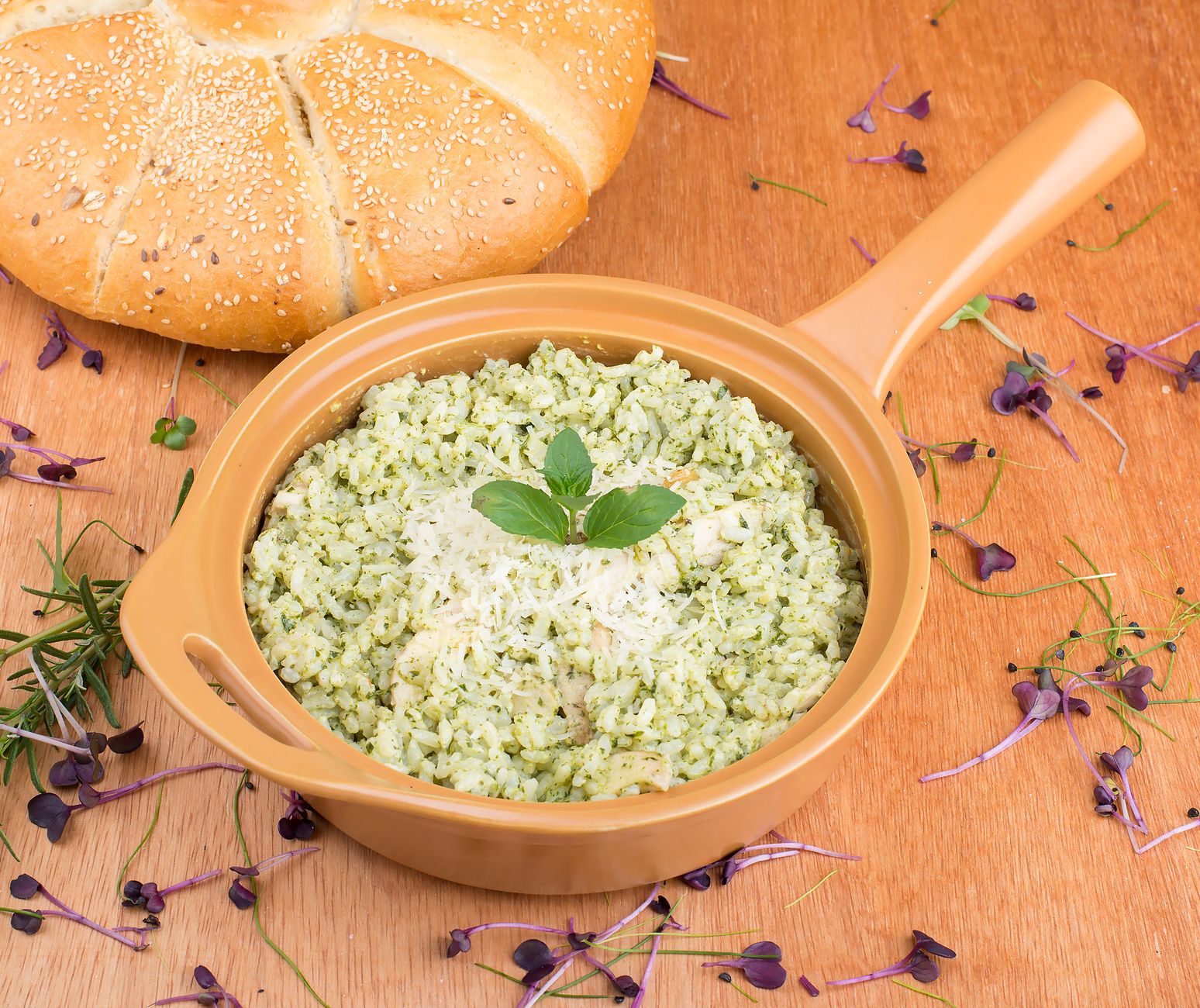 Pesto Chicken & Rice Bowl
