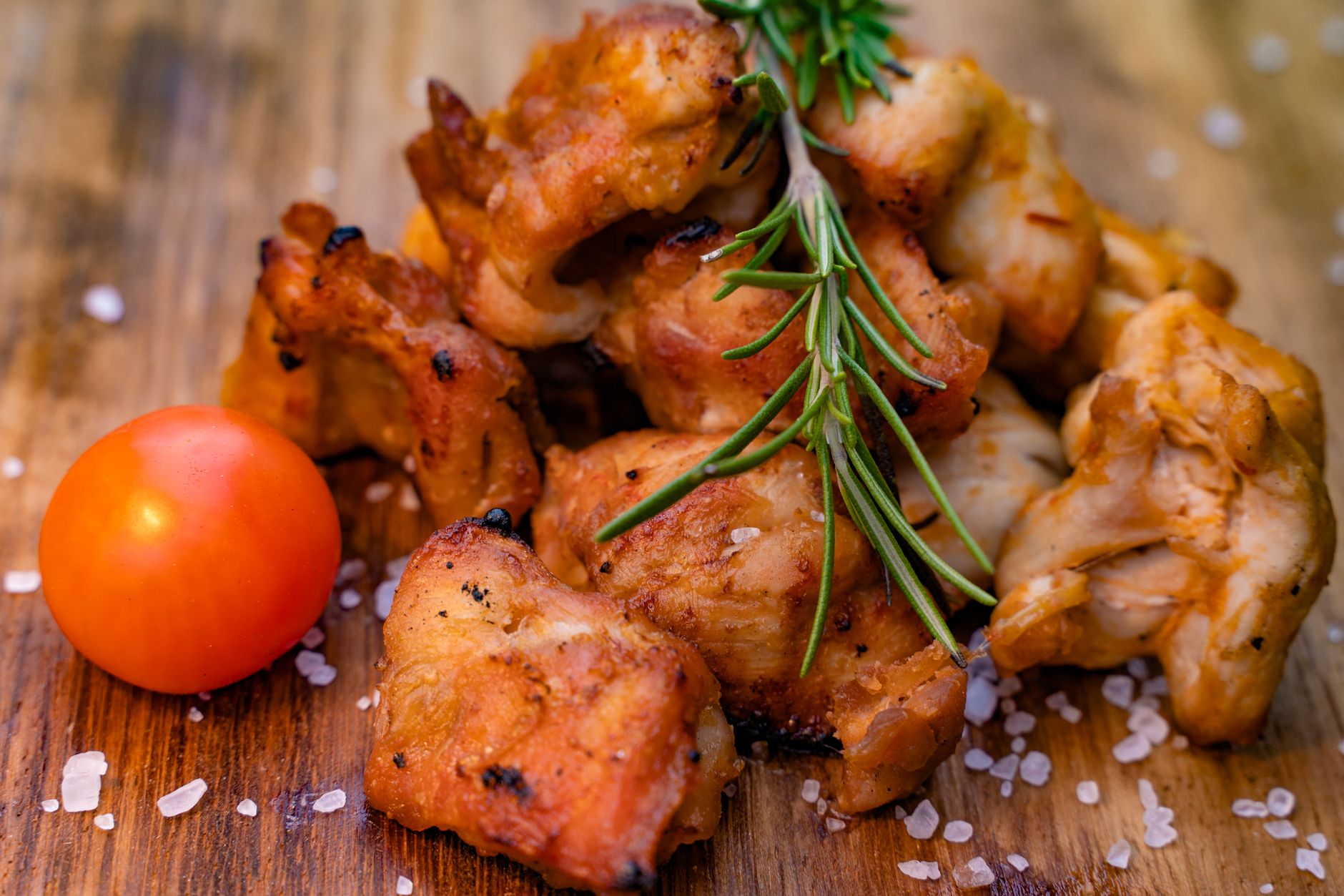 Cajun Grilled Chicken Thighs with Cherry Tomatoes