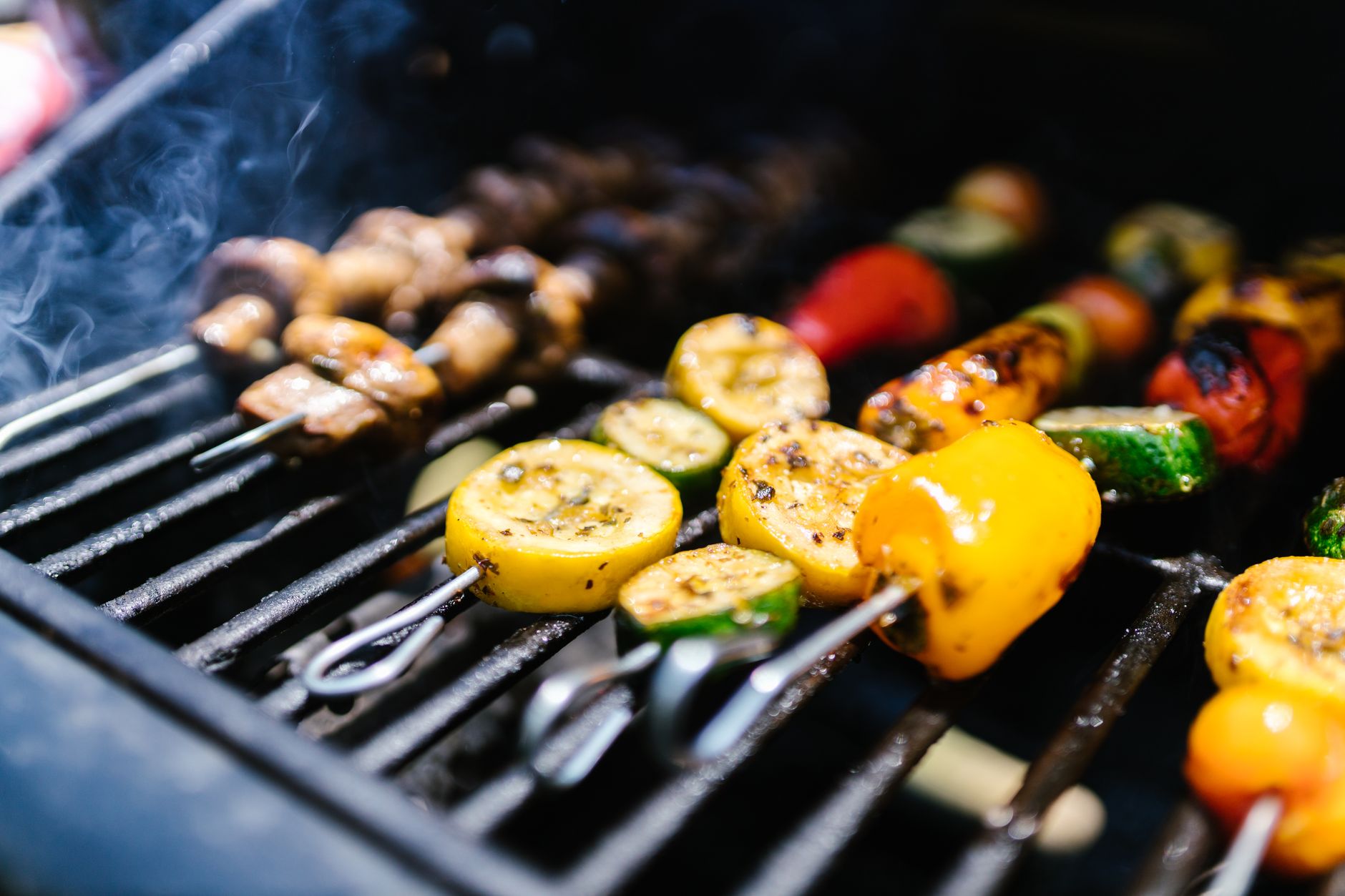Charred Grilled Mushrooms & Veggies