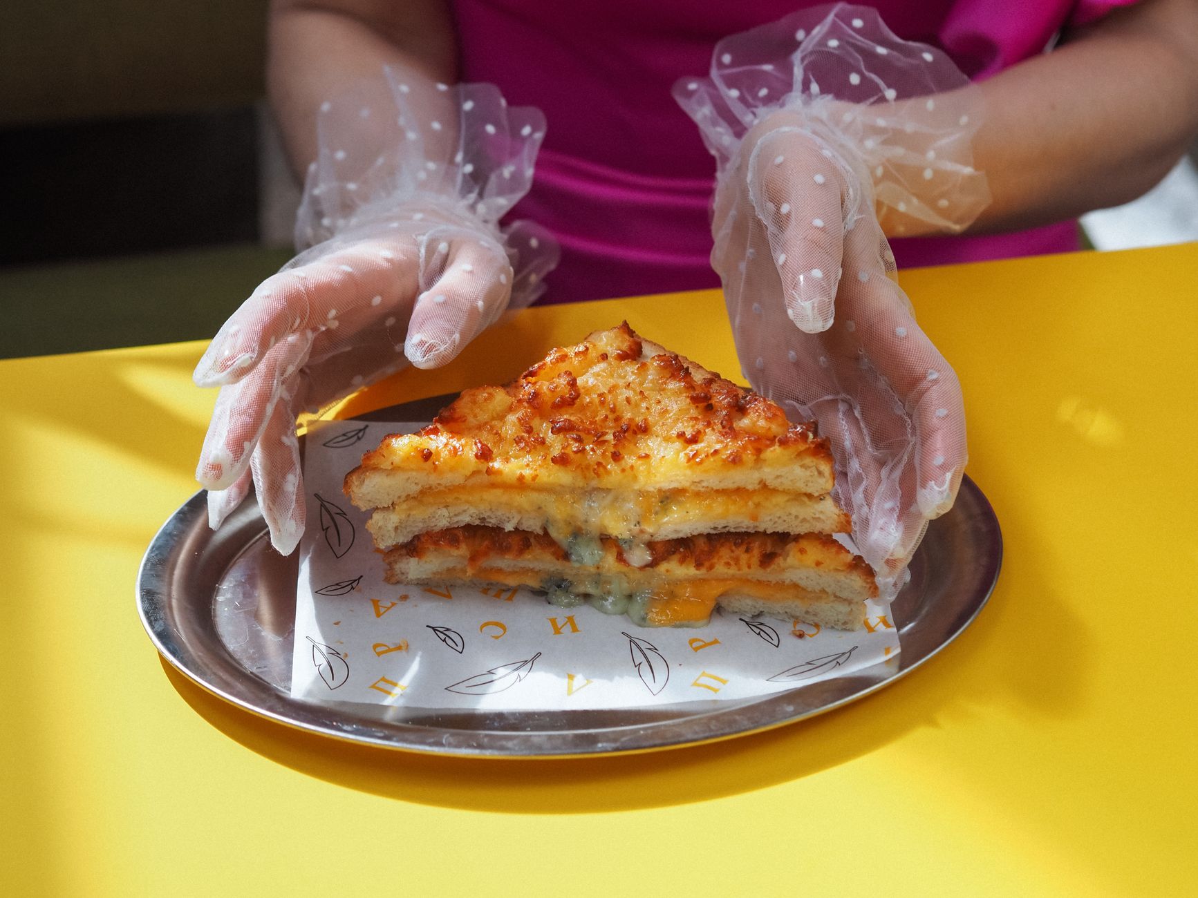 Garlic Butter Mozzarella Grilled Cheese