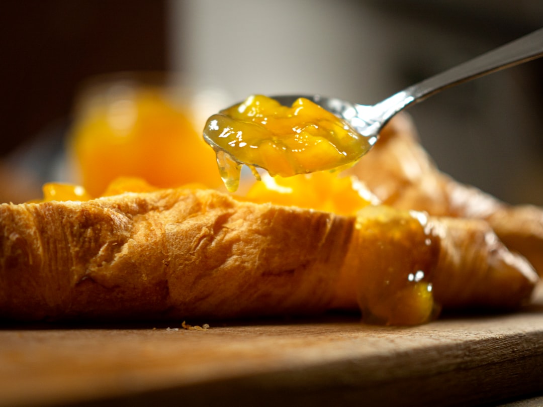 Warm Croissant with Butter & Jam