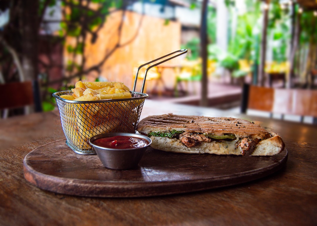 Crispy Pesto Chicken Panini with Fries