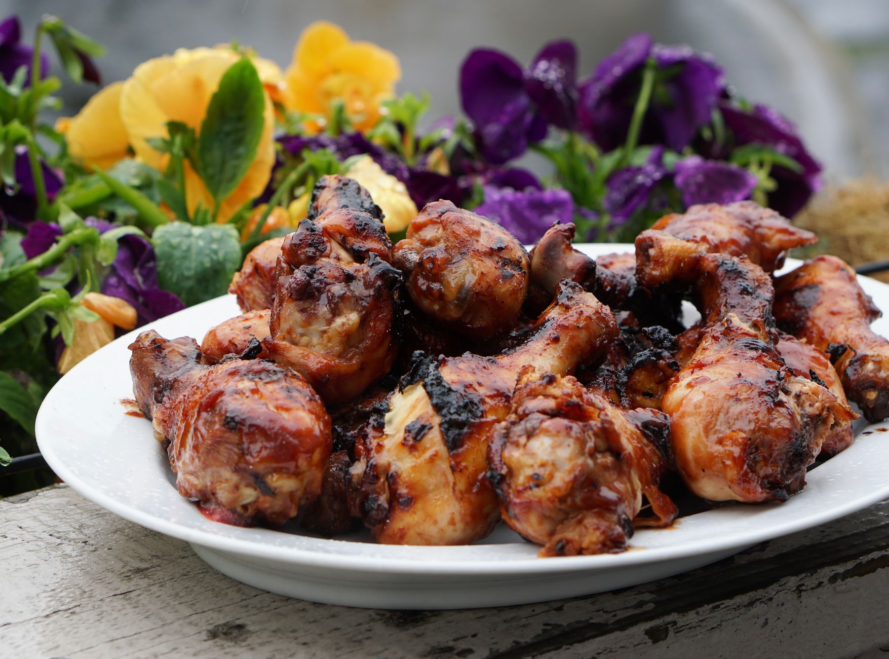 Honey Garlic Grilled Chicken Drumsticks