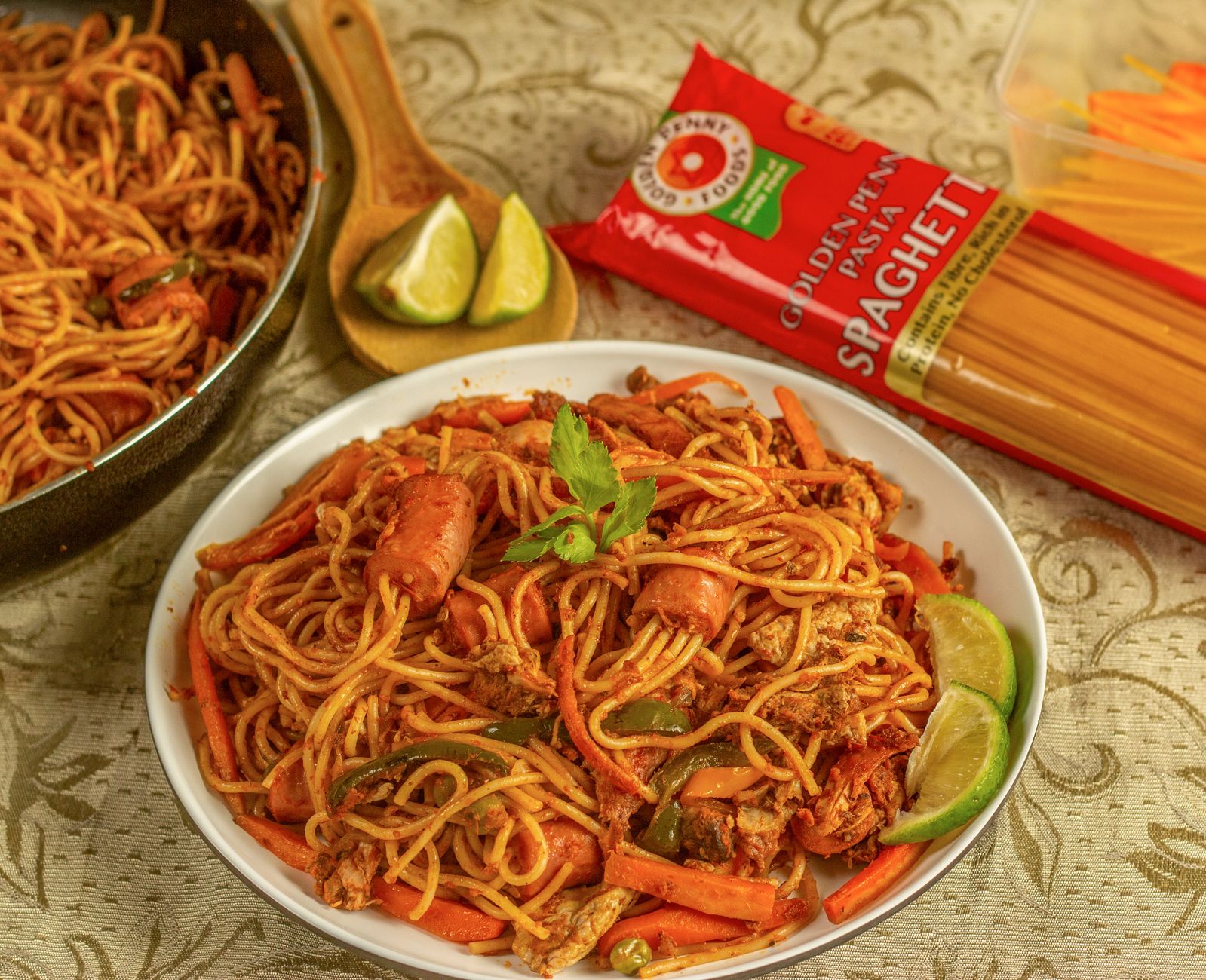20-Min Sausage Marinara Spaghetti