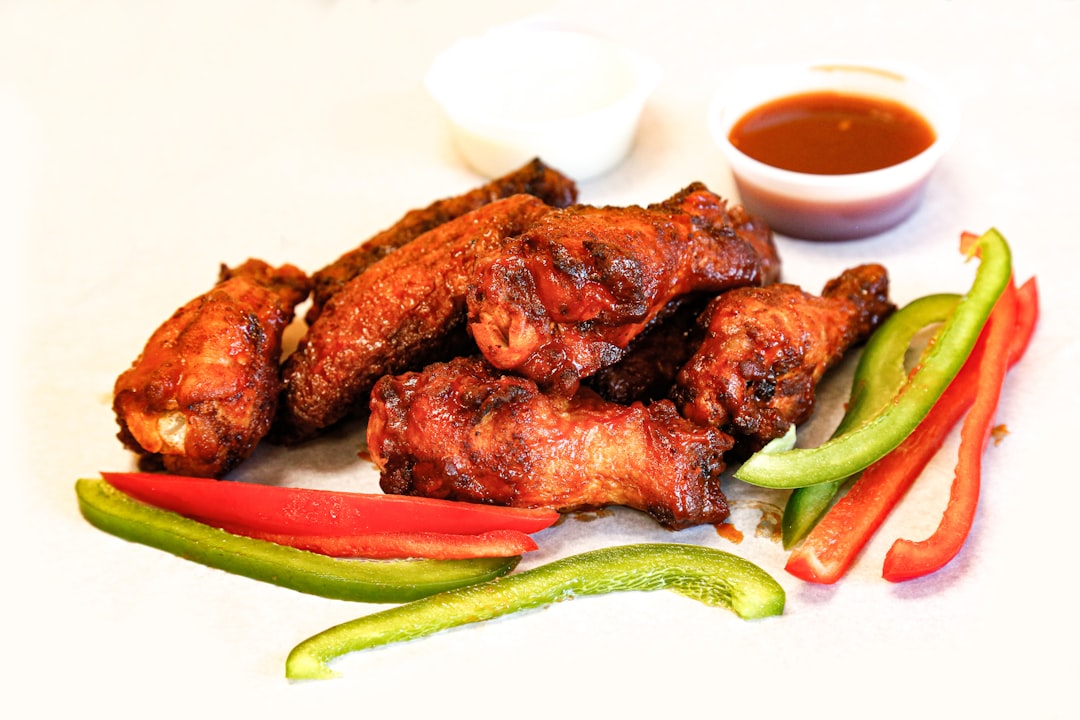 20-Min Grilled BBQ Chicken Wings & Peppers