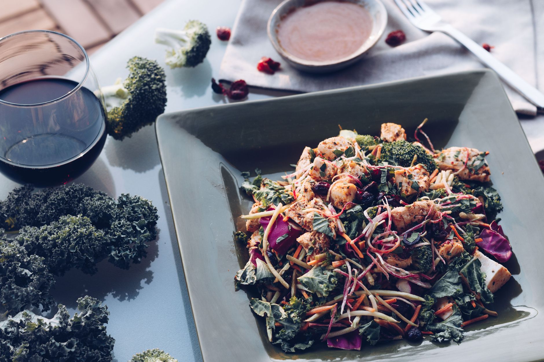 Bacon Broccoli Salad with Cranberries