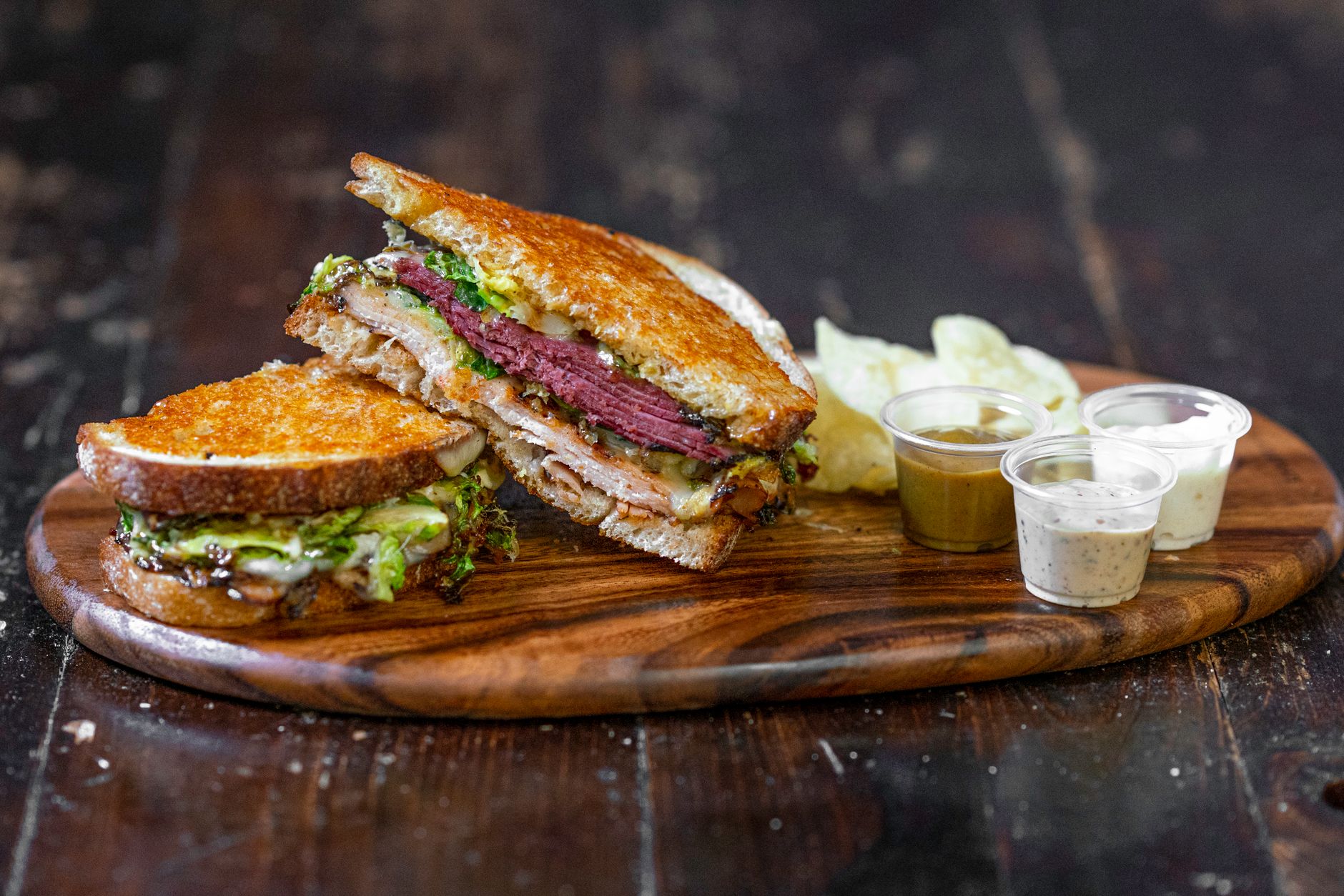 Grilled Reuben with Crispy Chips