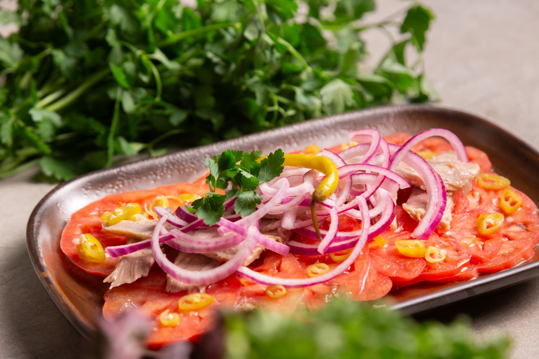 Tomato, Tuna & Pickled Pepper Salad