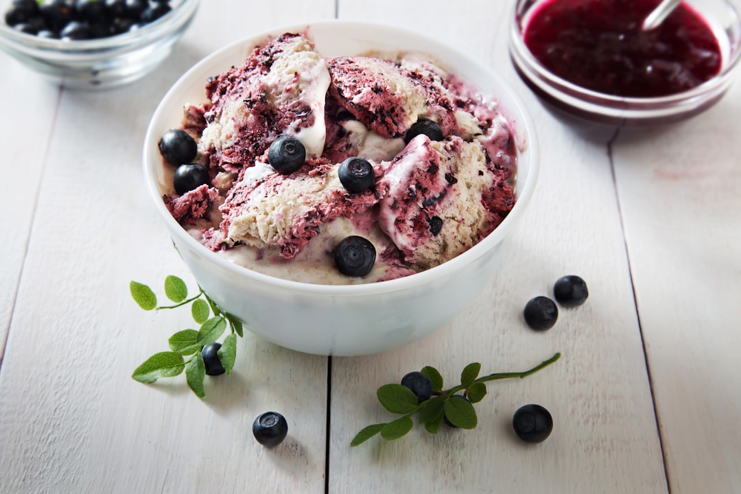 Blueberry Swirl Frozen Yogurt