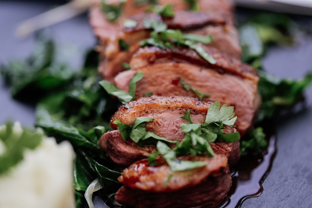 Garlic Butter Pork with Greens & Potatoes