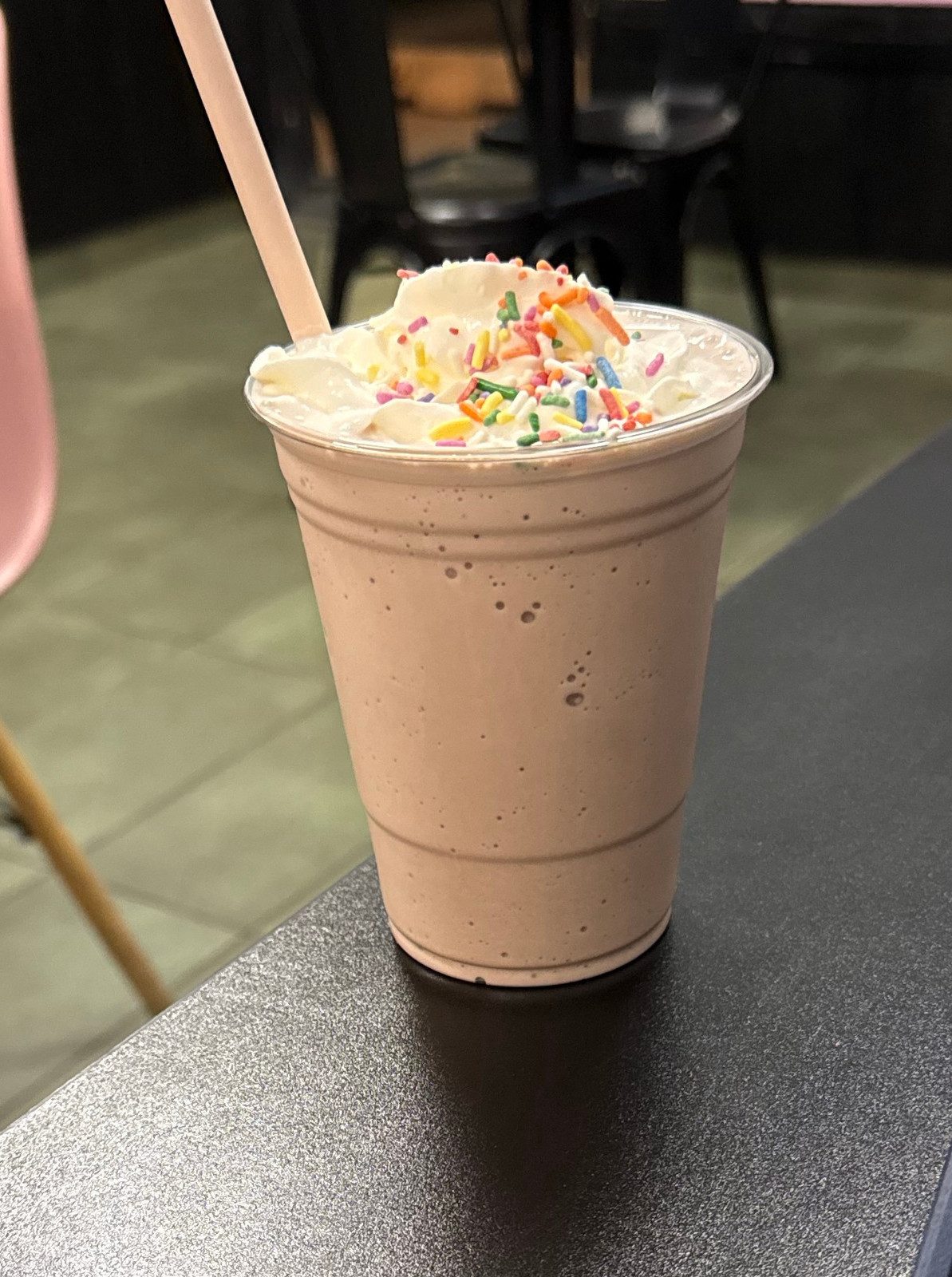 Chocolate Milkshake with Whipped Cream
