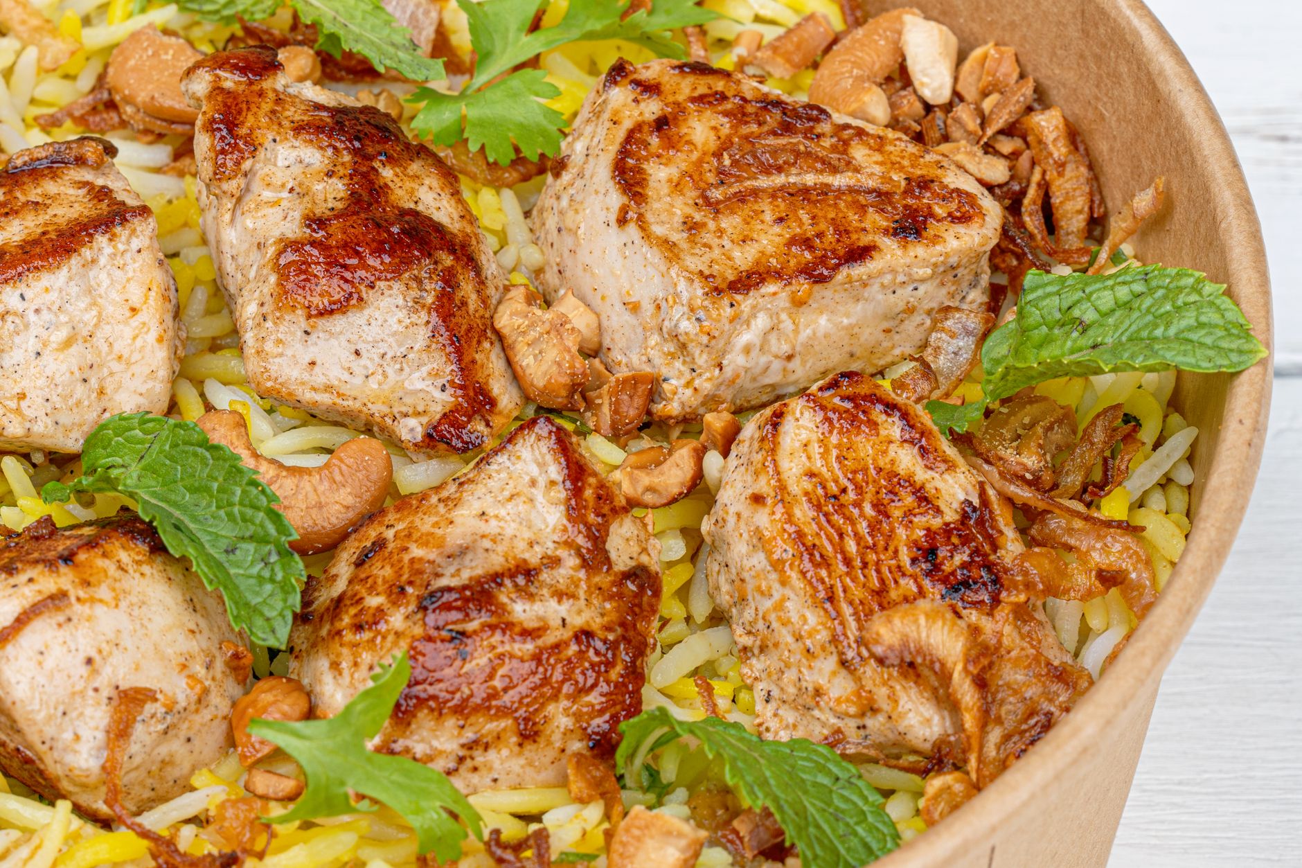 Chicken and Rice Bowl with Cashews